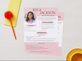 Pink Resume Template – Editable Canva Design